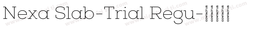 Nexa Slab-Trial Regu字体转换